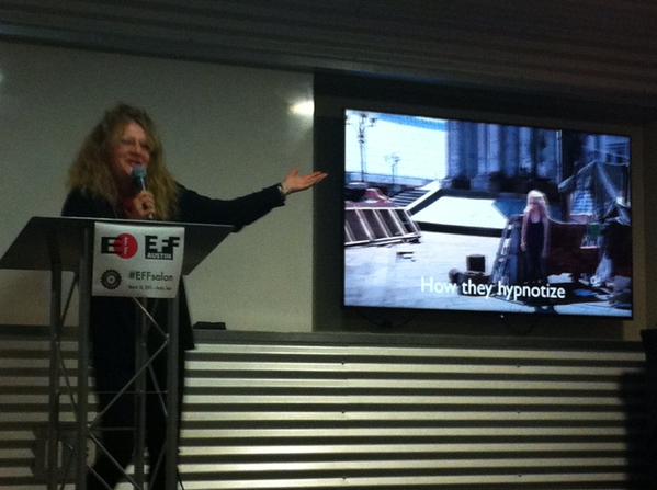 Jasmina Tešanović performs an original poem at #EFFSalon