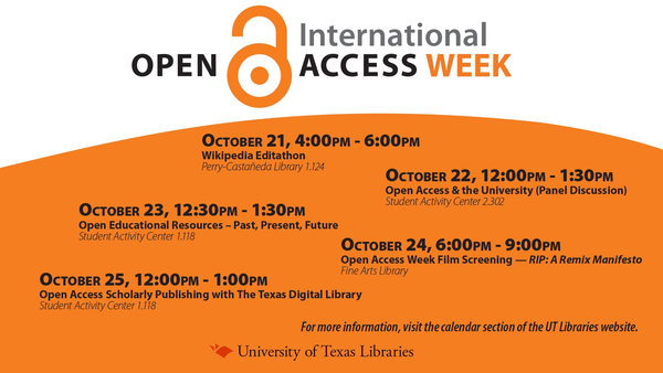 Open Access Week at UT-Austin