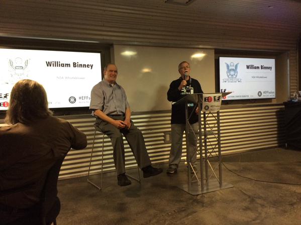 Jon Lebkowsky introduces Bill Binney at #EFFSalon