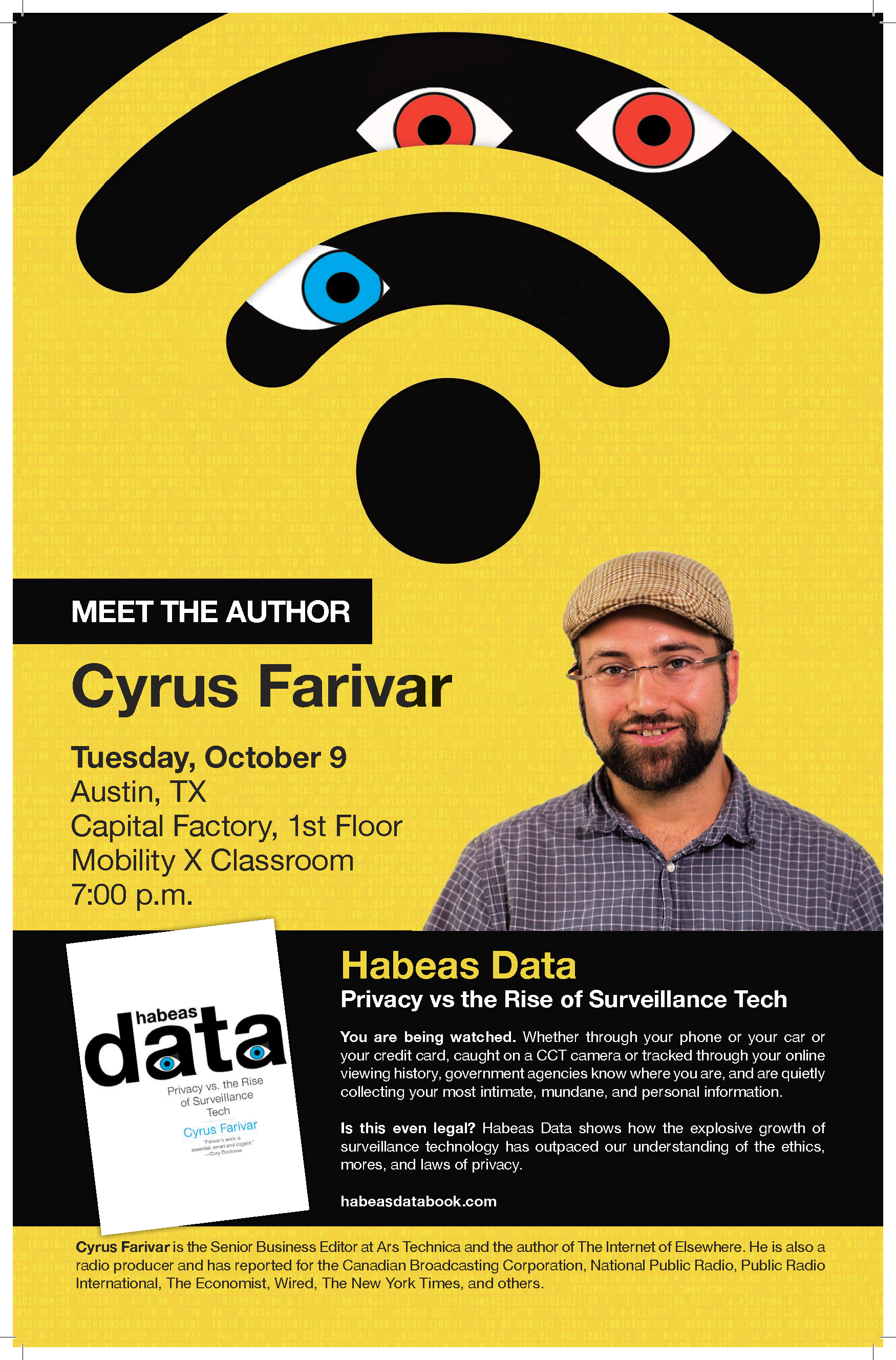 Habeas Data Book Signing With Cyrus Farivar!